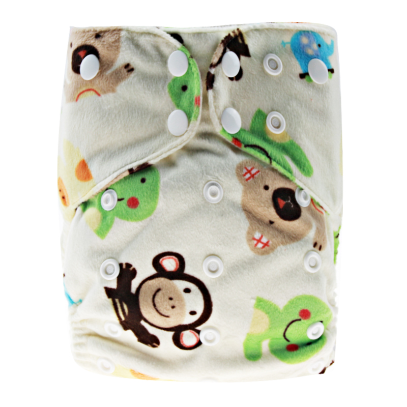 PORORO бренд супер меки бебе крпа пелена nappy, minky PUL печатени сите во една големина AIO бебе пелени со бамбус insert