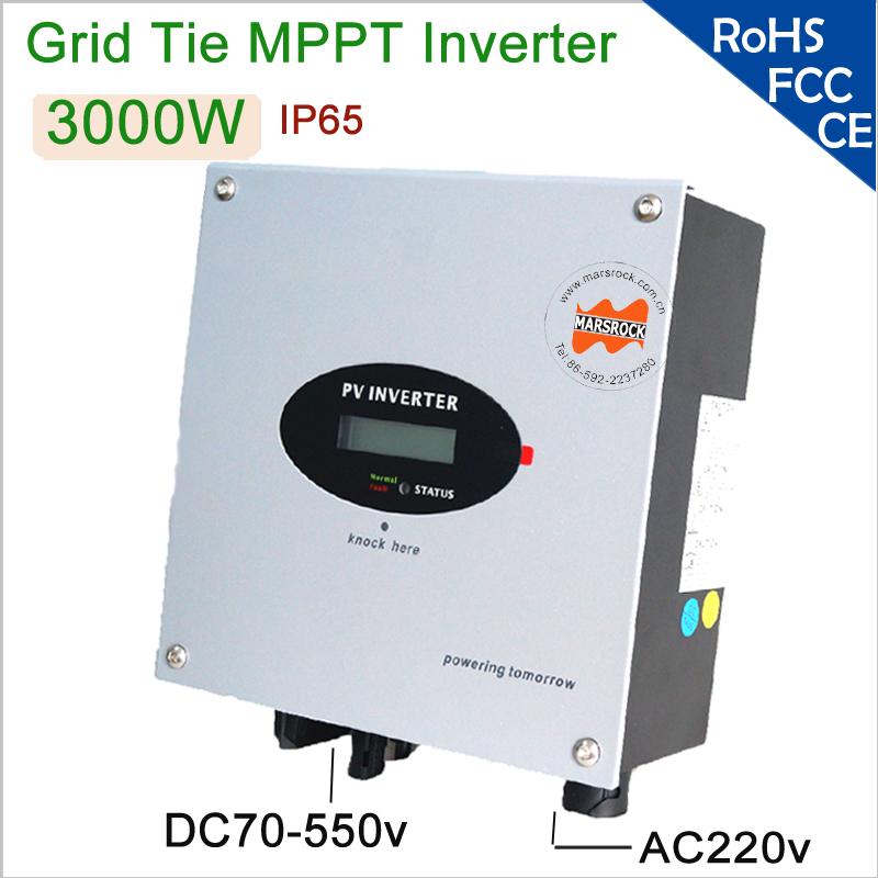3000W 220V AC Една Фаза Мрежа Тај Сончевиот Инверторот со DC Прекинувач, RS232 порта, IP 65 за домашна употреба, се достапни