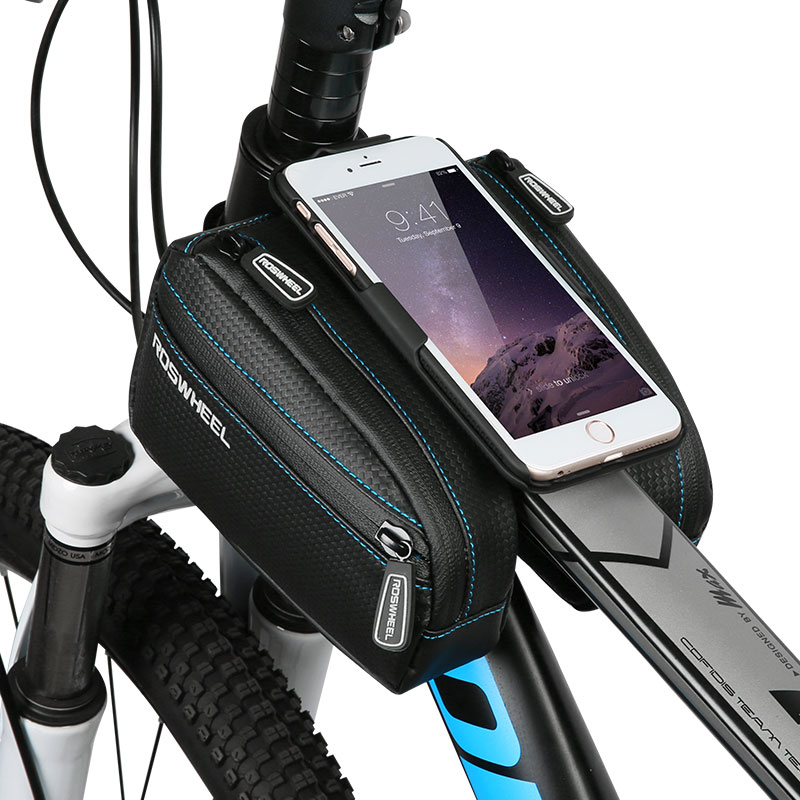 ROSWHEEL Паметен Телефон Торба за iPhone 6 6S 6Plus 6SPlus 7 7Plus Екран на Допир за Велосипед возење Велосипед Врвот Рамка Цевка СТП кожа Торбичка 121273-P