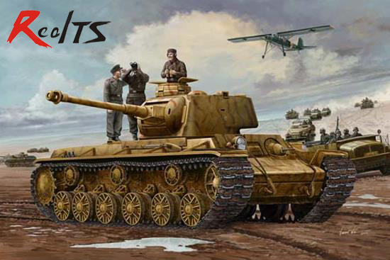 RealTS трубач модели собрани воена резервоарот модел 00366 KV-1 756R заробен германски тенкови