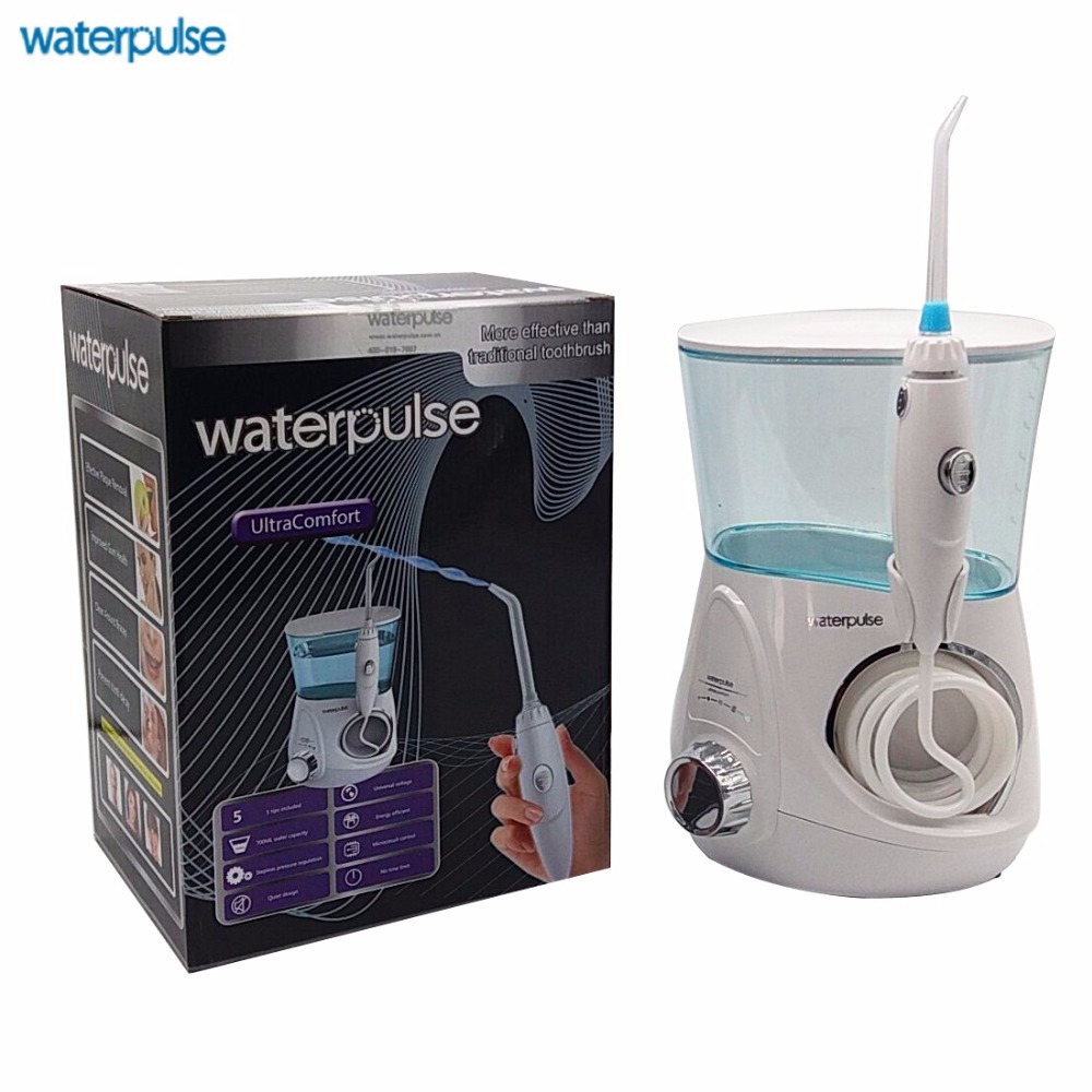 Waterpulse Вода Flosser Орален Irrigator Со 5 Совети За Заби, Протези и Мостови Dentive Професионални Водолија