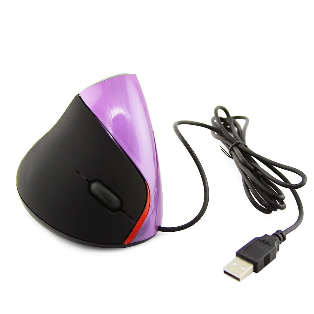 Жичен Ергономски Вертикална Глувчето 4 Копчиња 1600 DPI Оптички Компјутер Глувци Здрава Исправена Игри Глувчето за Лаптоп