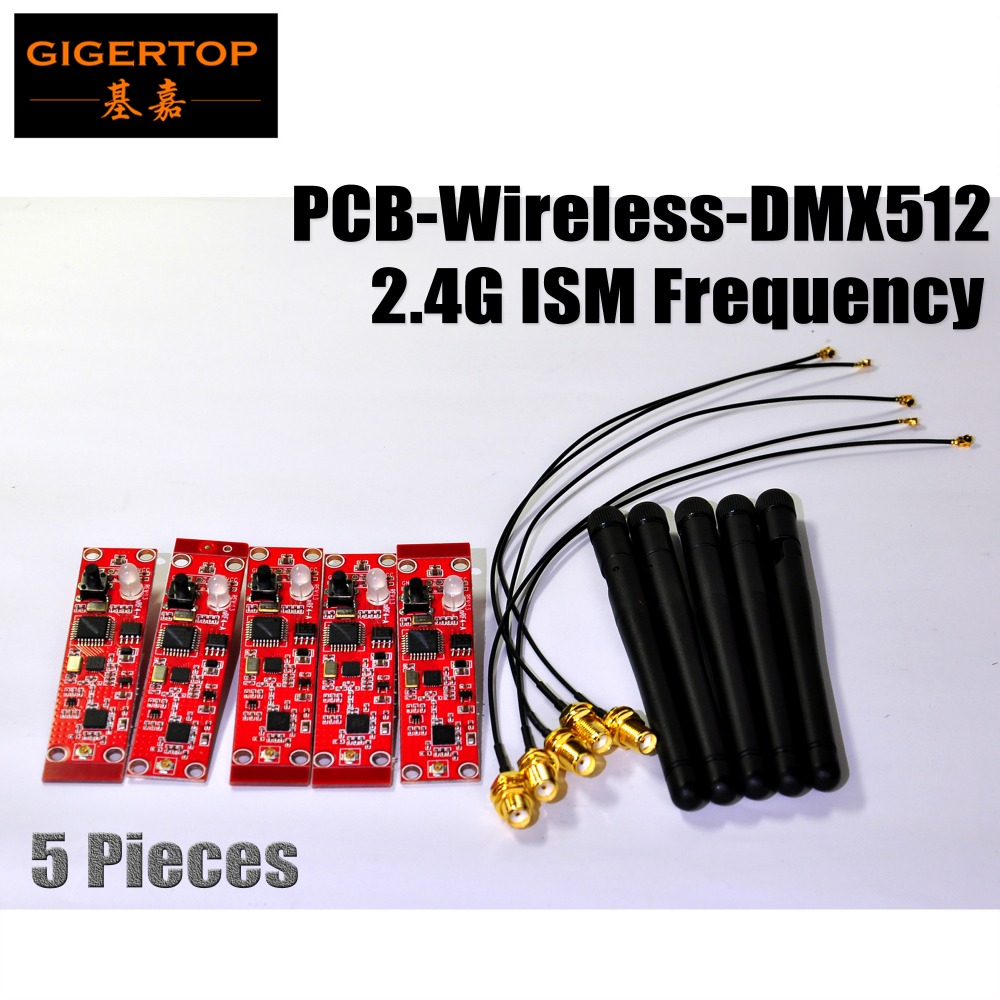 Freeshipping 5pcs/многу PCB 2.4 G DMX Безжичен Приемник Модул на DMX Безжична Фаза Светлина PCB Одбор на Сигнал и Приемник