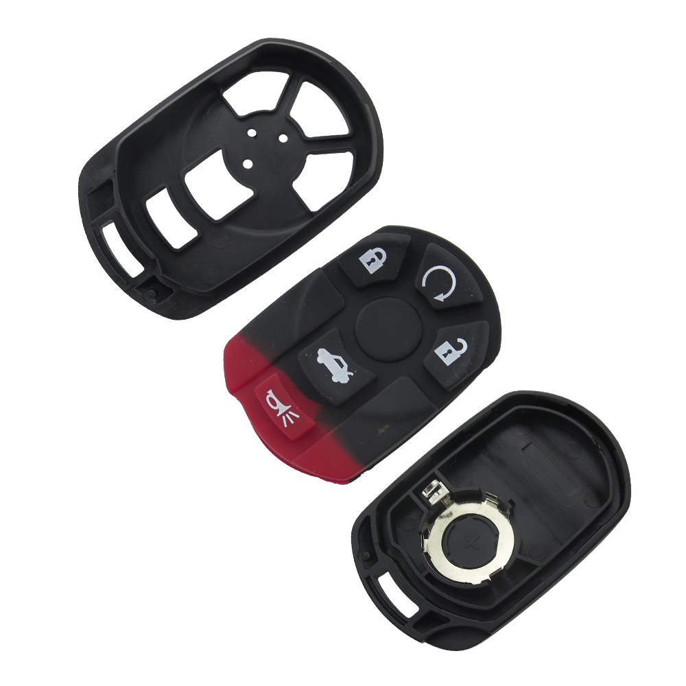 OkeyTech За Buick Копче 4+1 5 Копчето Гумена Подлога Замена Копчиња Школка Фоб Keyless Entry Случај Далечински Авто Автомобил