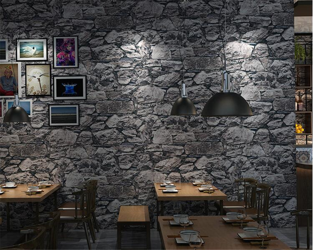 beibehang Гроздобер стариот не-плетени позадина 3d три-димензионални мермерна текстура рок кафе ресторан de papel parede