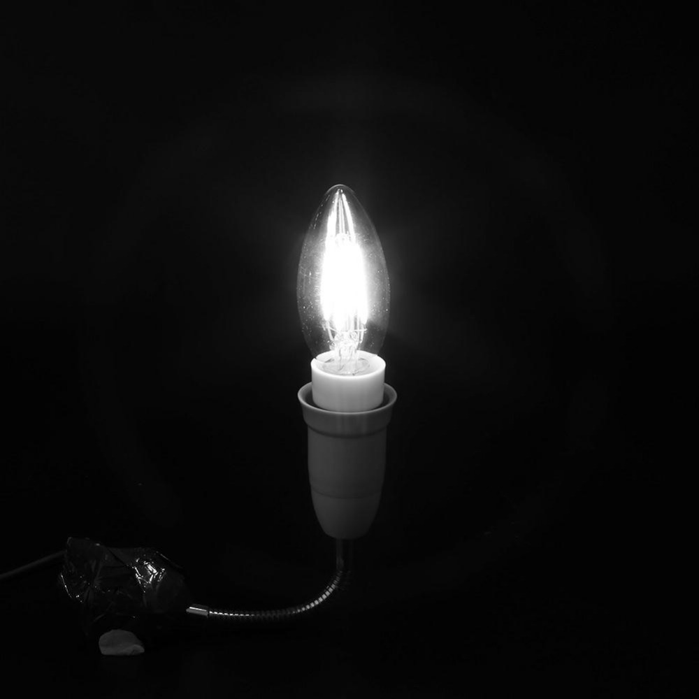 E14 4W LED КОЧАН со Вжарено Светлина Свеќа Сијалица Лустерот 440LM 220V Dimmable Ладно Бела