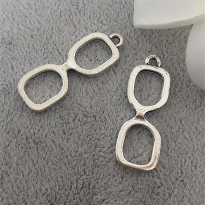 20pcs/многу Симпатична очила во рамки Шарм pendant наоди 11*31MM DIY Накит Додатоци за хривнија