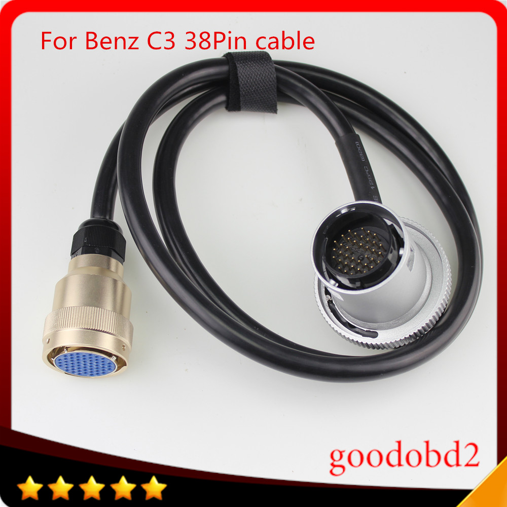 За бенц алатка 38pin кабел за MB Ѕвезда C3 38Pin дијагноза мултиплексер компактен-3 Дијагностички Интерфејс Алатка автомобил кабел 38-pin кабел