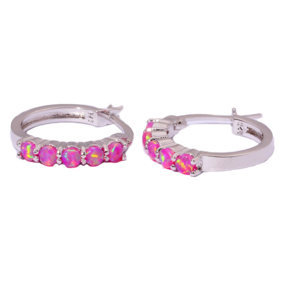 CiNily Создадени Розова Оган Опал Сребро Позлатен трговија на Големо Топла Продаде Мода за Жените Накит за Подарок Обрачот