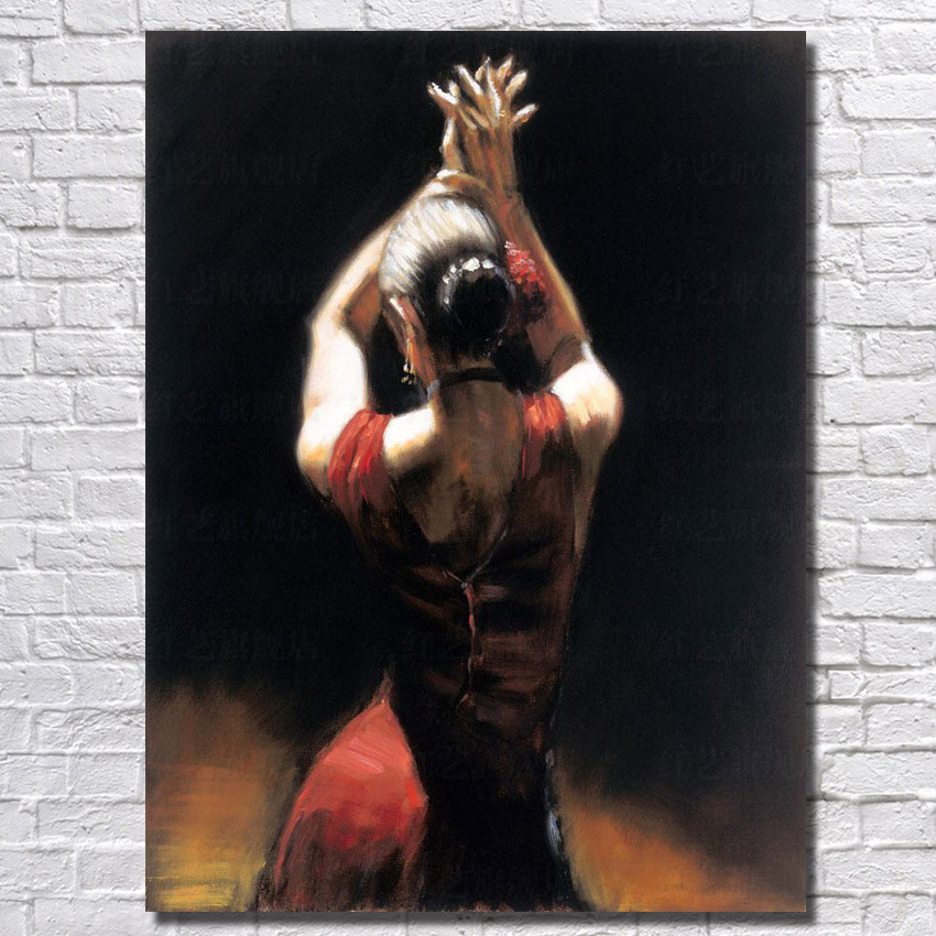 Бесплатен Превозот Една Рака-насликани Маслото Балерина Домаќинство Украс Слика на Американскиот Апстрактната Уметност