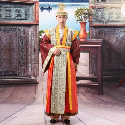 Нови 2018 царското костим облека hanfu машка облека hanfu Танг Одговараат Hanfu Фаза Шоу