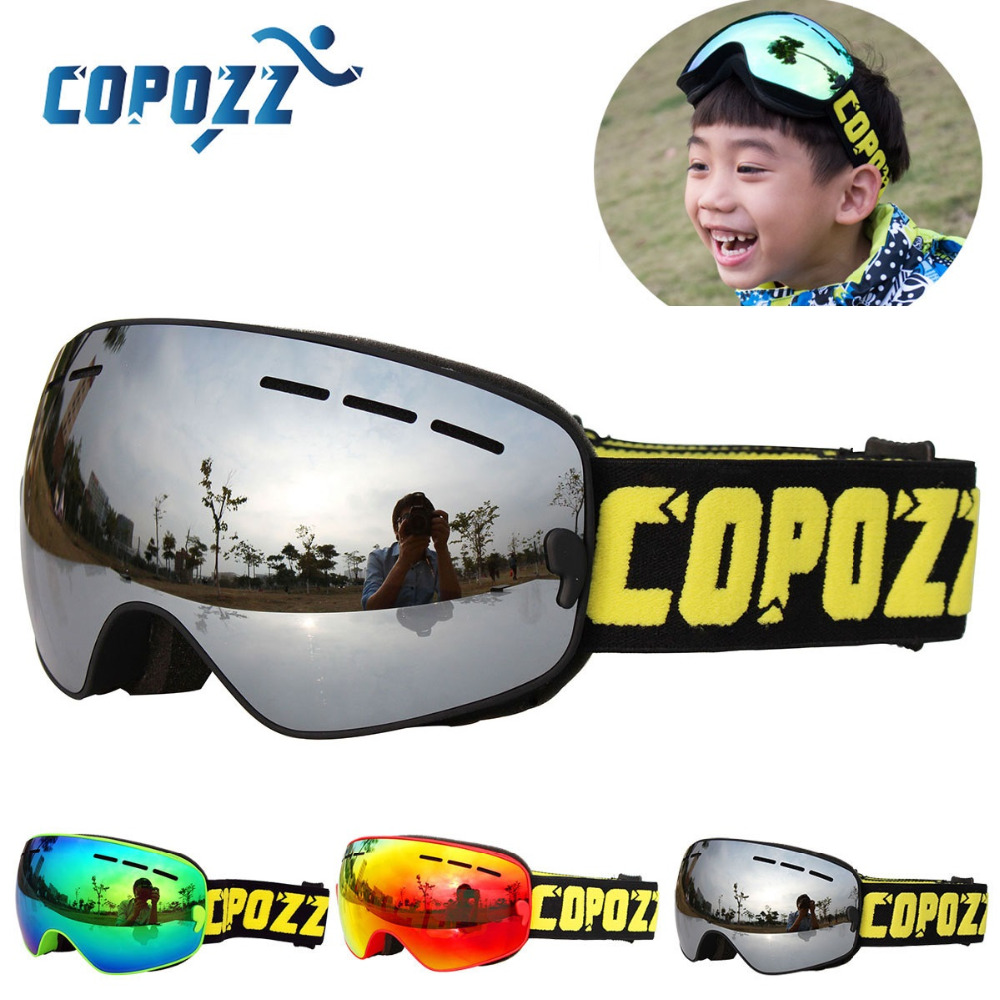 COPOZZ Бренд Деца Скијачки Очила 4-15 години Професионална Анти-магла Дете Аикидо Очила Двојно UV400 Деца Скијање Маска