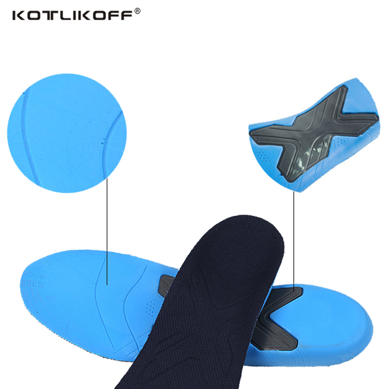 KOTLIKOFF 3D Ортопедски Табани Премиум Удобно Orthotics Рамна Нога Insole Вметнете Лак Поддршка Подлога за Plantar Fasciitis