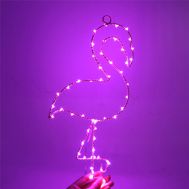 3D Marquee Фламинго ноќ светлина Божиќ декорација Кактус Светлина Куќа Чадор ѕвезда форми Батерија Управувана Железо