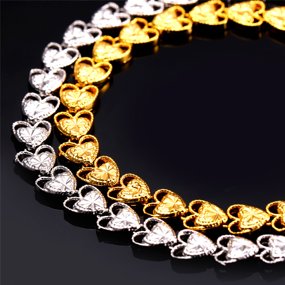 U7 Денот На Вљубените Те Сакам Срце Нараквици За Жените Подарок Злато/Сребрена Боја Љубители' Хривнија Накит Трговија На Големо H799