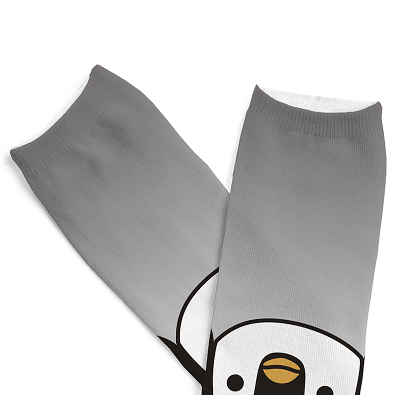 1pair Нова 3D Пингвин Животинско Печатени sock Мажите Нови Унисекс Симпатична Ниска Намали Глуждот Sock Мека Полиестер