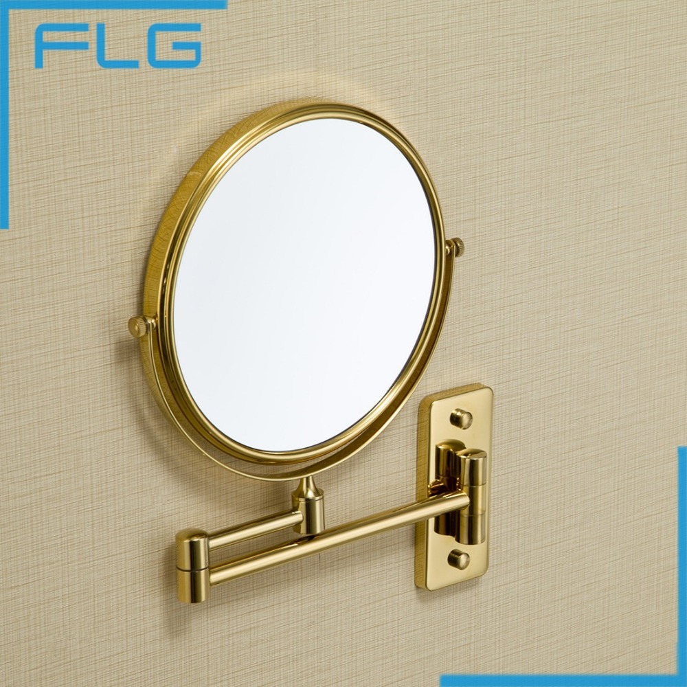 Сосема Нов Ѕид Монтирани Една Страна 8inch Зголемување Огледало за Шминка Бања злато Козметички Огледало