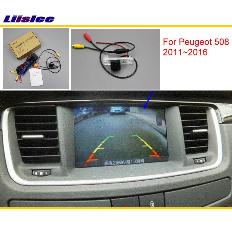 Liislee За Peugeot 508 2011~ Година Оригинални Екран Компатибилен / Автомобил Rear View Camera / Назад Нагоре Обратна