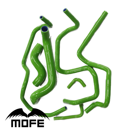 Mofe 7pcs Зелена силикони coolant Силикони Радијатор Црево За Nissan P11 Primera 1995-2002
