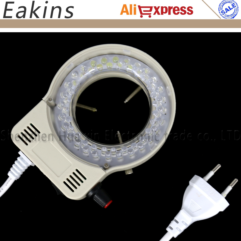 56 LED Прилагодливи Микроскоп Dimmer Прстен Светлина илуминатор Светилка За Индустрија Стерео Микроскоп Камера Зголемувачот