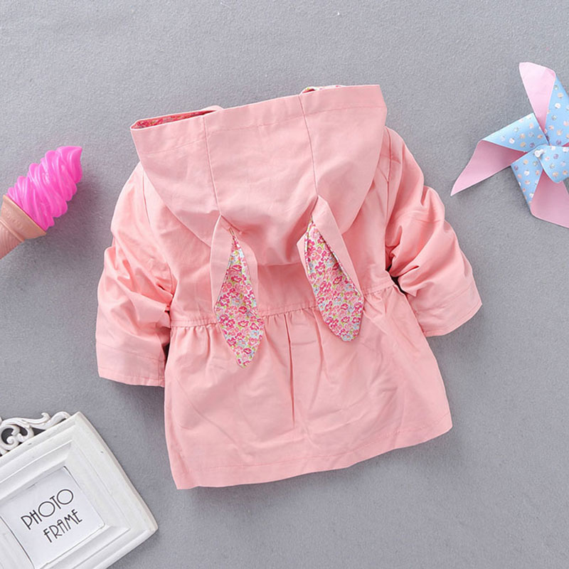 2017 Пролет бебе девојка облека бренд windbreaker јакна outerwear за бебе бебе девојка облека облека секојдневен маскирани јакни грб