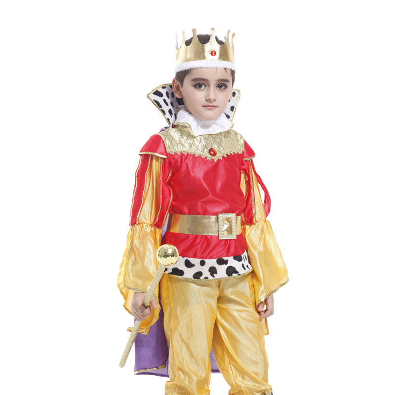 Шангај Приказна деца кралот cosplay костим christma ноќта на вештерките Принца партија облека,suitale за 4-14 години