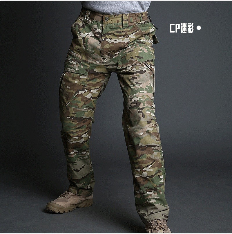 Militar Стил Rip-стоп Водоотпорен Отворено Тактички Панталони Мажите Маскирна Војска Воениот Товар Панталони Тефлон Џебови