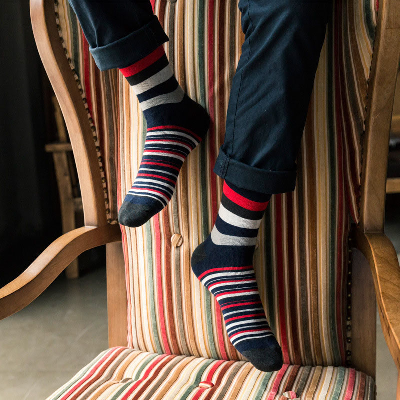5pair Мажите Чорапи Големи Димензии Eur39-47 Секојдневен Хроматска Мрачно Чорапи Смешно Дизајн Моден Стил, Удобност,