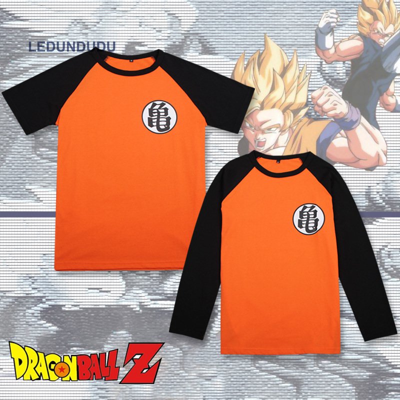 Dragon Ball Z аниме маици Goku Црна Sleeve O-Вратот Блузи GUI Унисекс Секојдневен Tees Лето Cosplay Носии