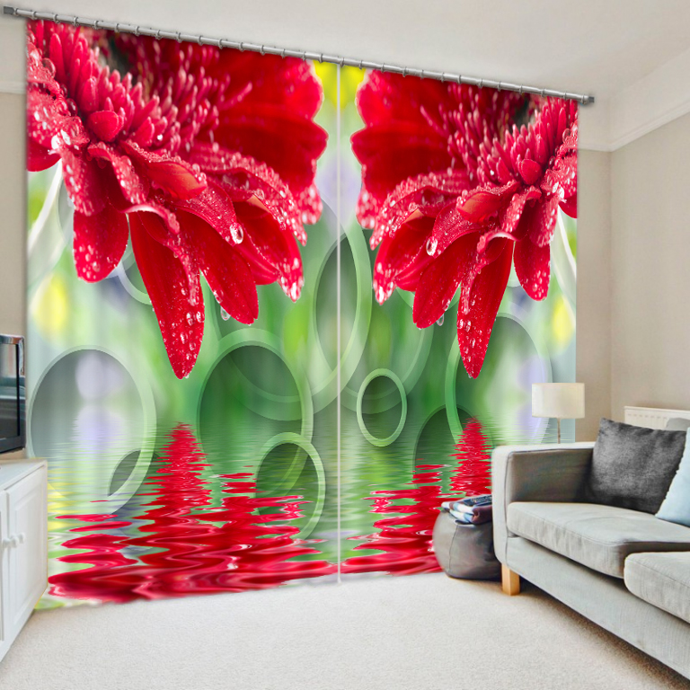 Убава Концепт Цвет Спалната соба Дневна Соба и Кујна Дома Текстил Луксузни 3D Прозорец Завеси Подарок За Семејство