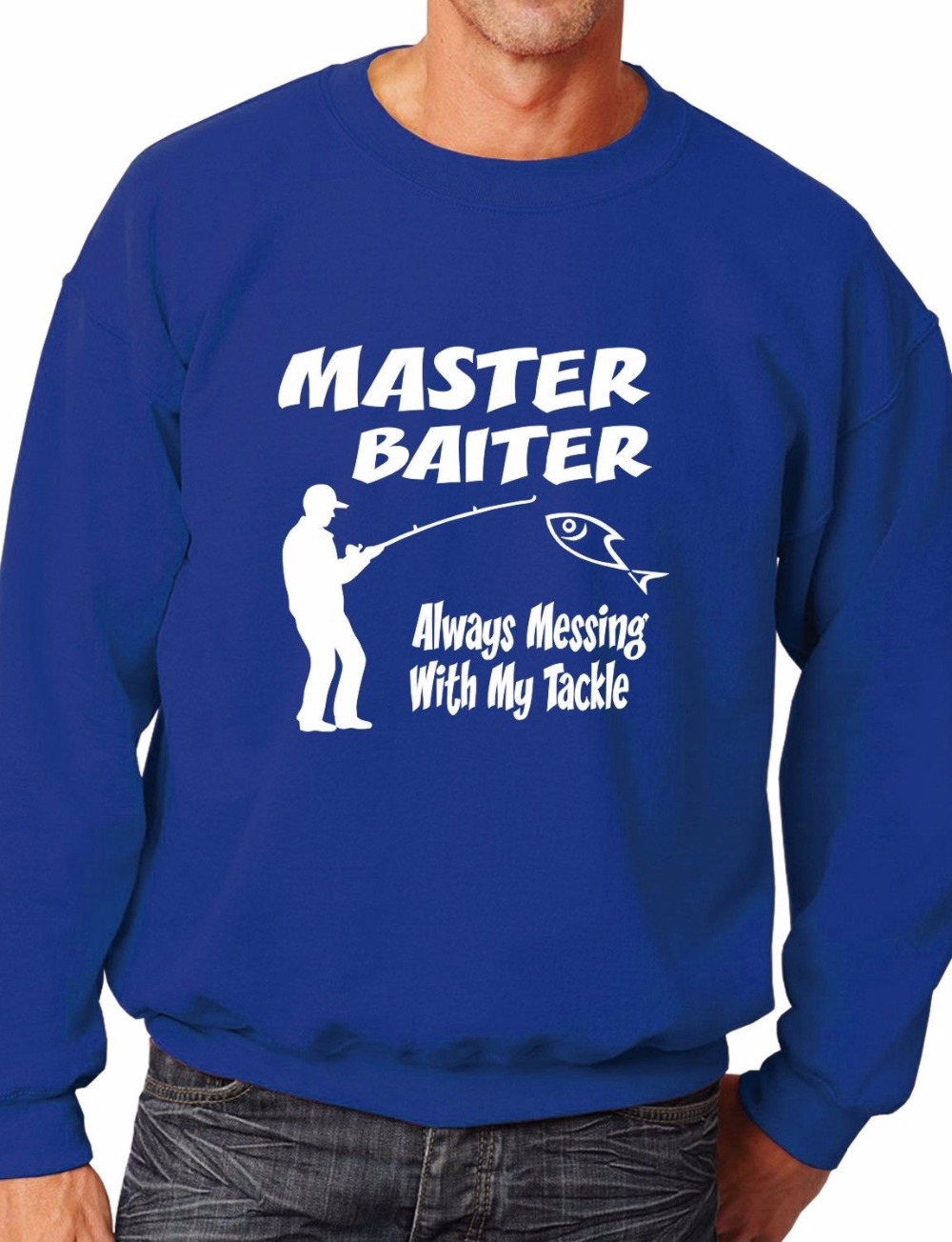 Господар Baiter Angling rodster Смешно Mens Sweatshirt Повеќе Големина и Боја-E117