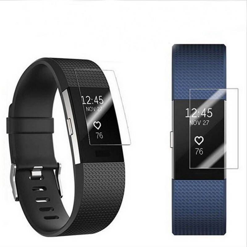 5pieces Анти-нула Ултра Тенок HD Јасно Заштитна Фолија Guard За Fitbit Полнење 2 Charge2 Wristband Full Screen Protector Маска