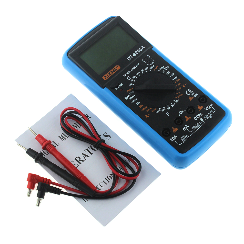 ANENG DT9205A hFE AC DC LCD Дисплеј Електрични Рачен Тестер Метар Дигитални Multimeter Multimetro Ammeter Multitester