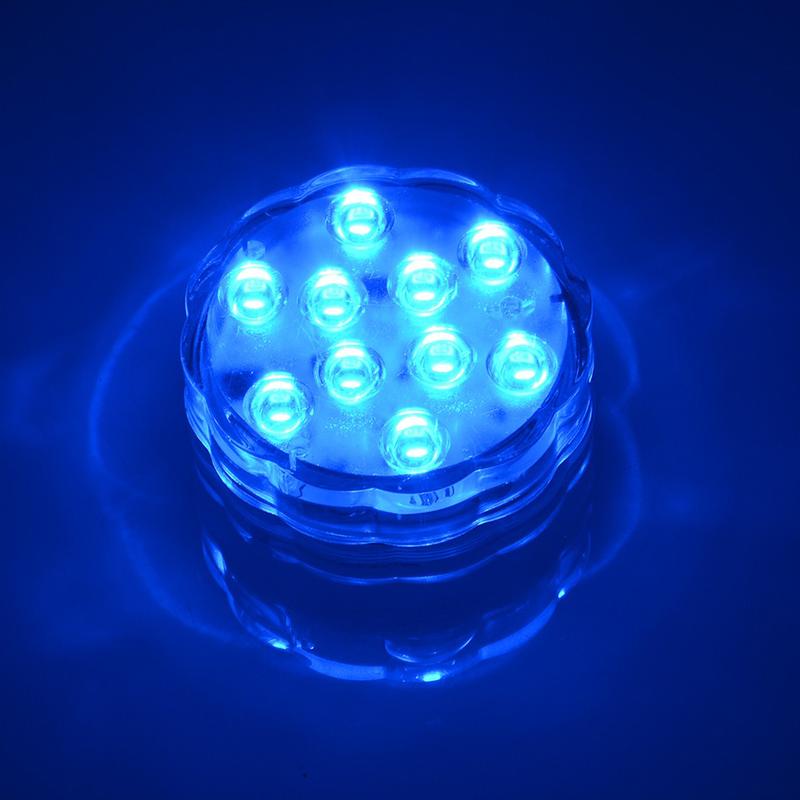 Мулти Боја Подводни Светлината 10 LED Партија Вазна Светилка Подводни Водоотпорен Со Далечински Контролер Подводни LED