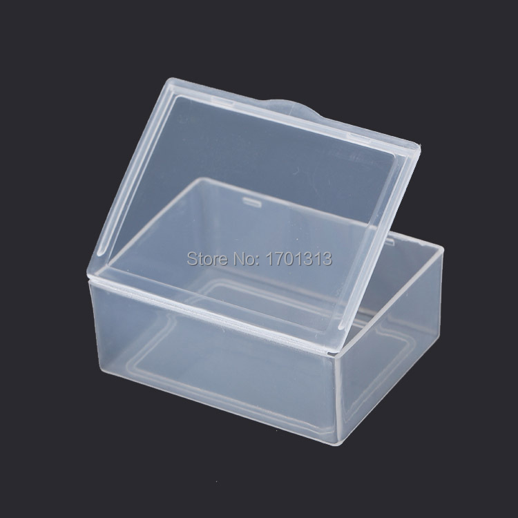 50pcs/многу Мали правоаголни Транспарентна кутија пластична кутија за Складирање Колекции Сад Кутија Случај за завртки монети 5.5*4.3*2.2 cm