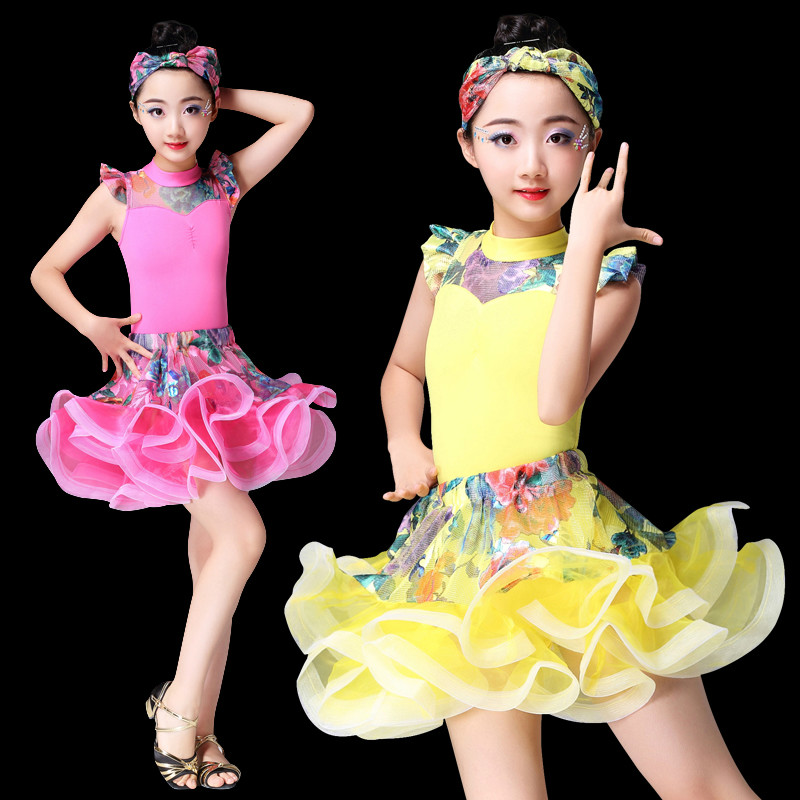 Новиот Дизајн Дете Латинска Танц Фустани Девојки Dancewear Модерен Танц Самба Фустан Деца Vestido Валцер Фаза Танц Облека