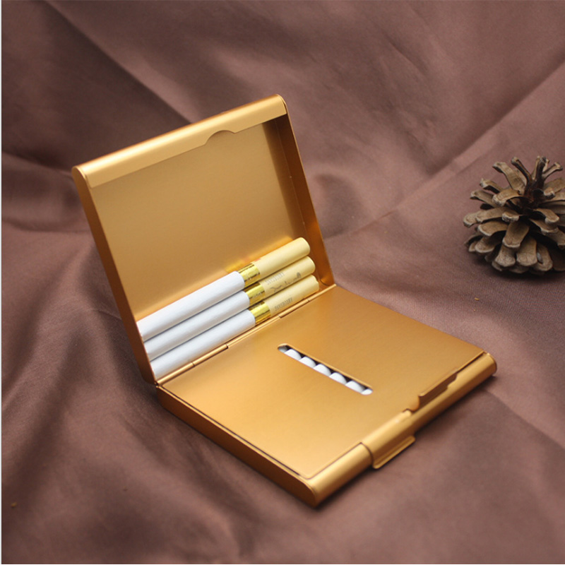 2017 Алуминиум Цигара Случај Двојно Отворени Метални Носителот Кутија Цигари Од Тутун Џеб Складирање Контејнер За Пушење