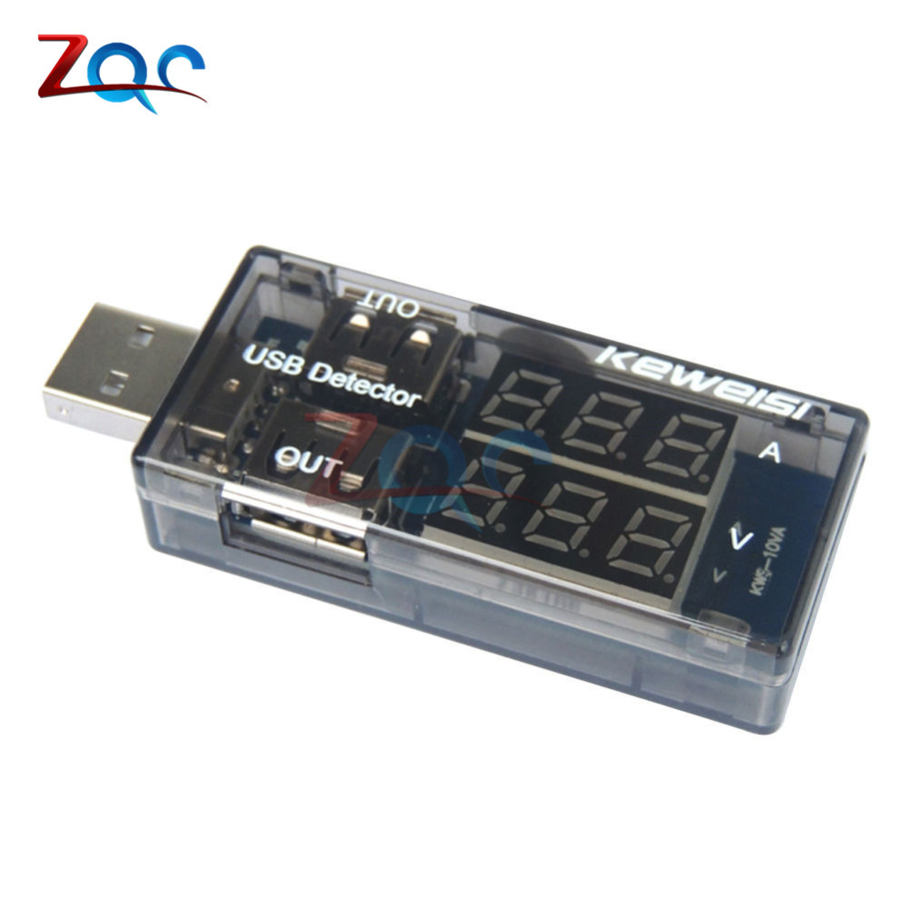 USB Полнач Лекар Тековната Напон на Полнење Детектор на Батеријата Voltmeter Ammeter Црвено екранот