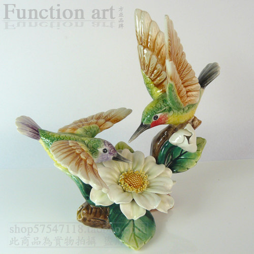 керамички цвет птица фигурини дома декор керамички Hummingbird сака украс занаети соба декорација порцелански животинско
