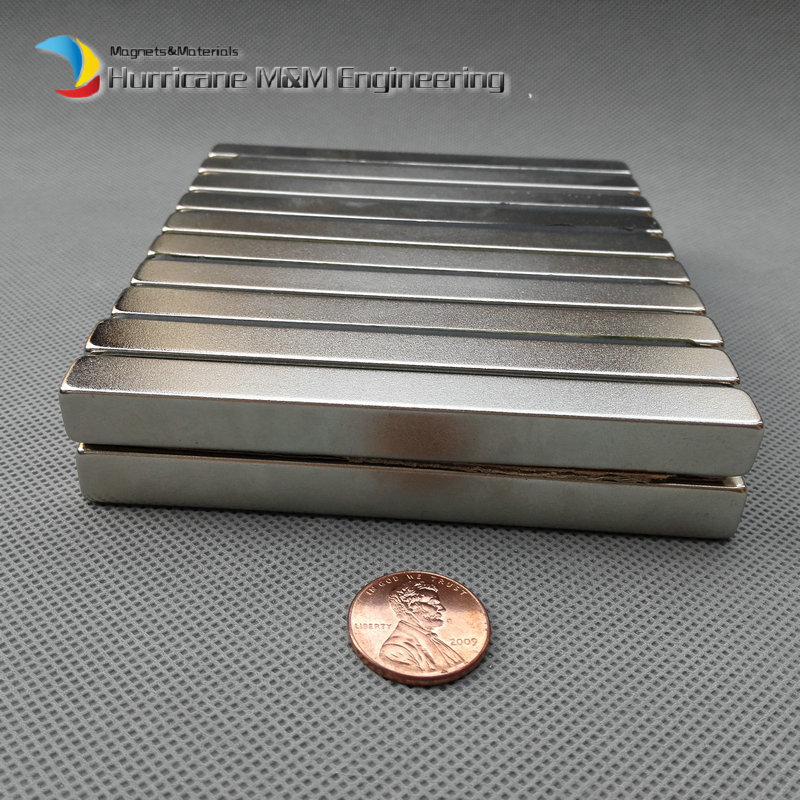 2 парчиња/многу N52 NdFeB Блок 100x10x10 mm Бар Силна Neodymium Постојан Магнети Ретки Земјата Индустрија Магнет