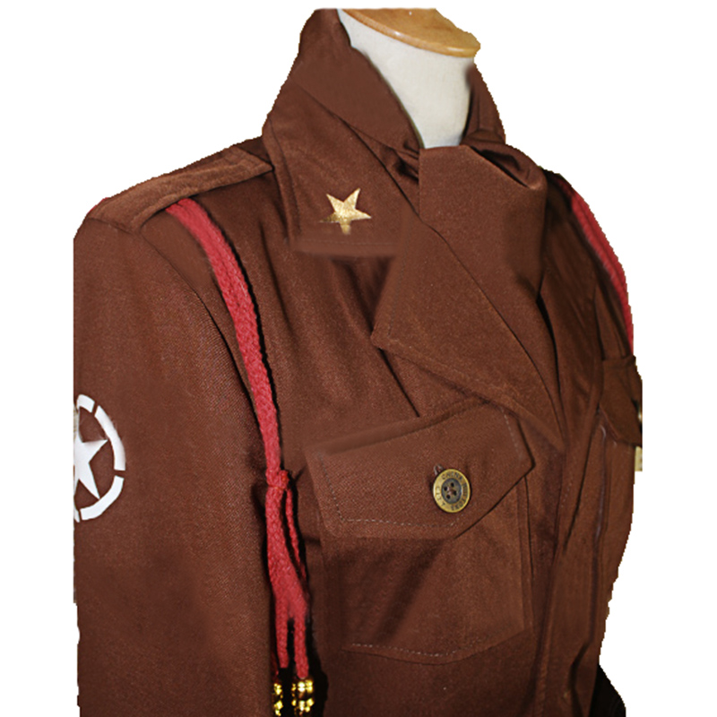 Оска Сили Hetalia Алфред F. Џонс Америка воена униформа cosplay костим со шапка