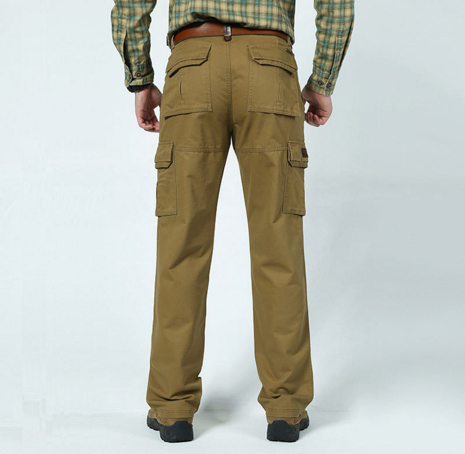 LONMMY 30-42 Војска товар панталони мажите панталони Воена панталони мажи памук секојдневен облека Директно Мулти-џеб