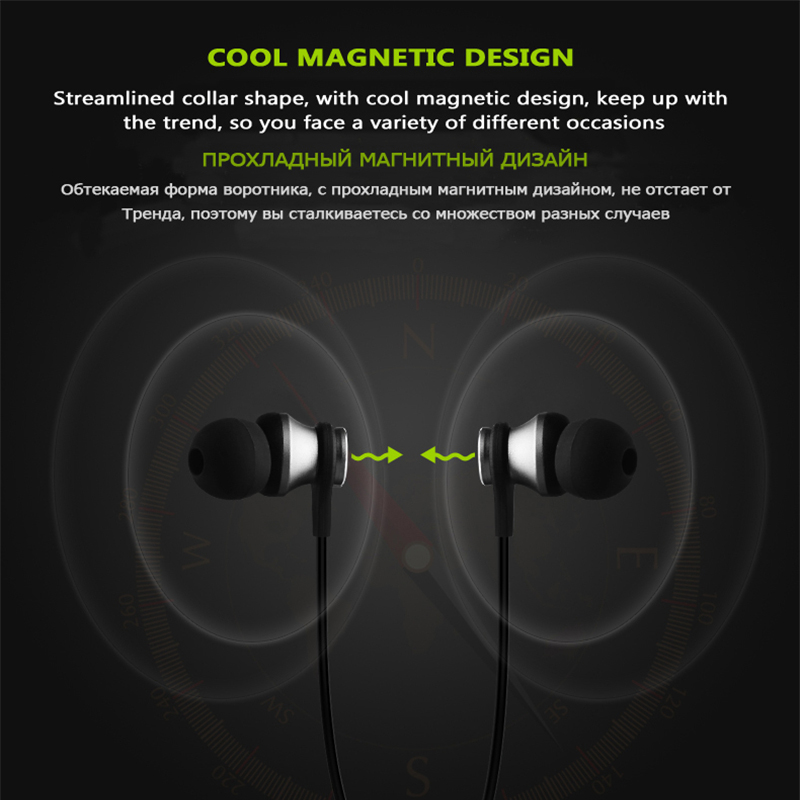12 Час Изведба Завиткан Стерео Безжична Bluetooth Слушалки Отворено Спортски Премиум Neckband Магнетни Слушалка Со Микрофон