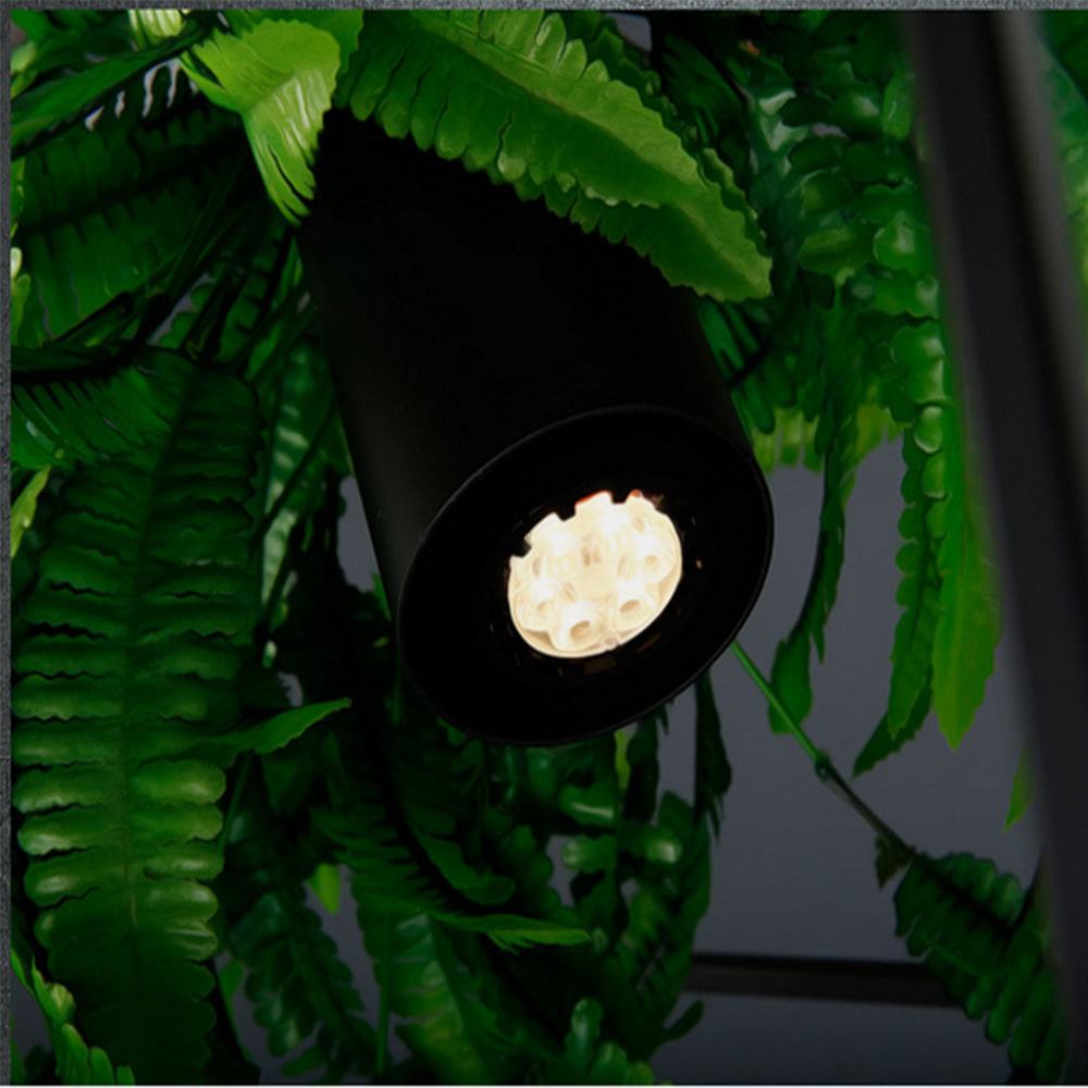 Модерната Bucolic Зелени Растенија Виси Тела Лустери Балкон Таванот Светилка Droplight Светлото Во Спалната Соба Читање