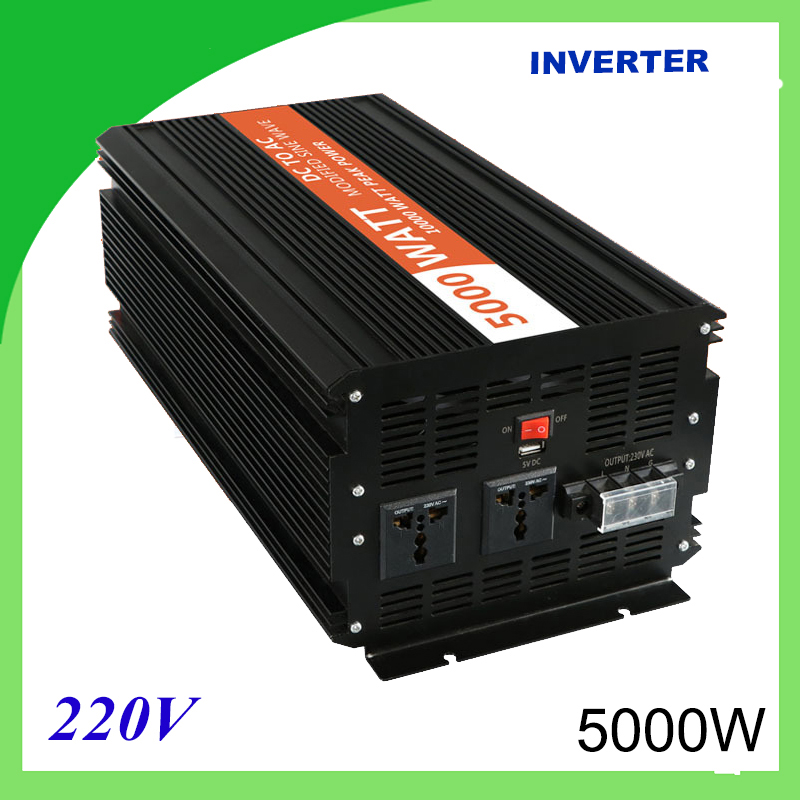 5000W Напон Конвертор На напон 220V Изменета синусен облик Моќ Инвертер 12V/24V DC напон 220V