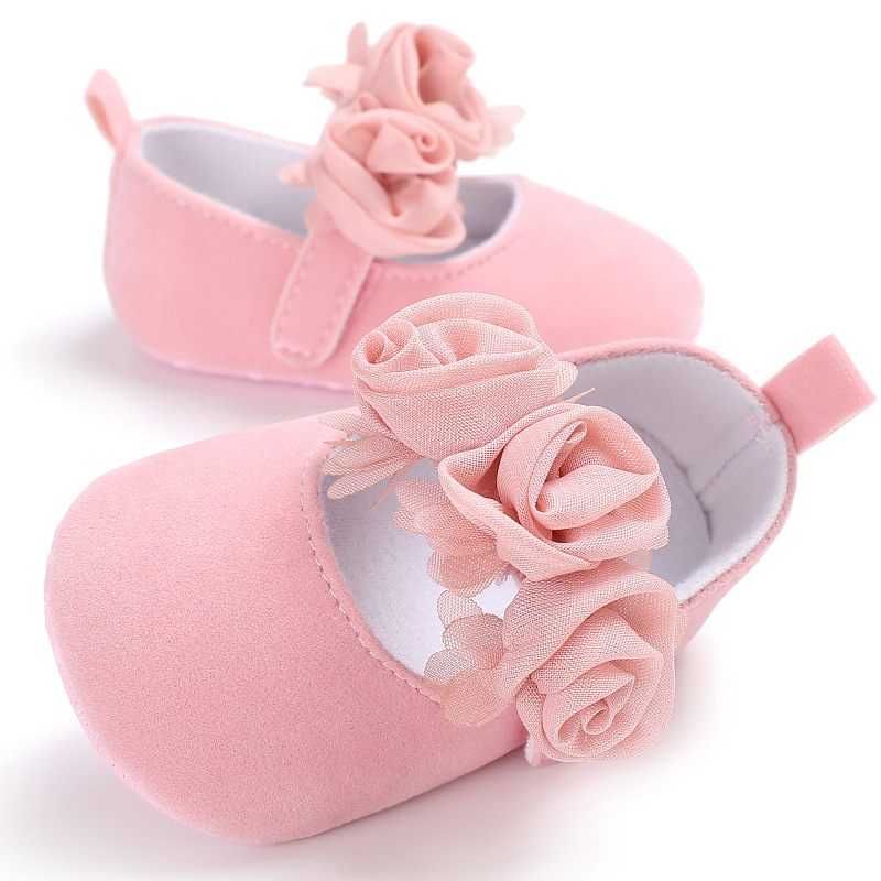 Нов пад зголеми цвет памук farbic бебе moccasin чевли Новороденото девојче принцеза се облекуваат мери џејн симпатична