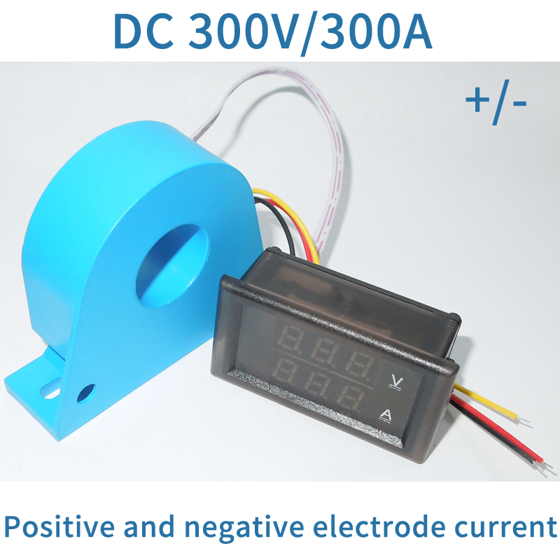 DC Мултифункционален Voltmeter Метар DC300/300A Volt Amp тестер Voltmeter Ammeter Тековната Трансформатор Позитивни и