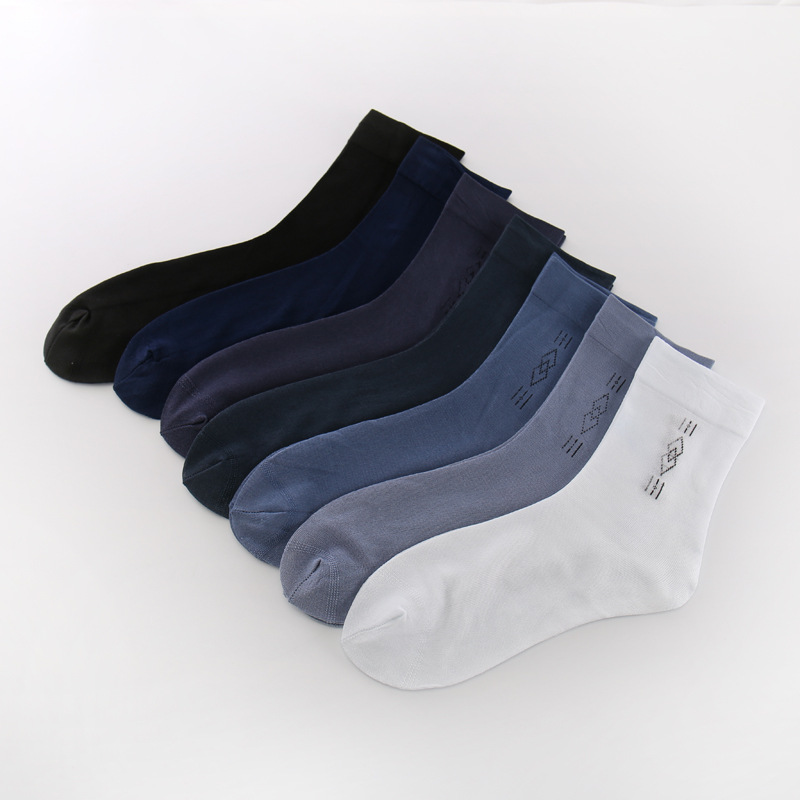 5 Парови Мажите Sock Висок Квалитет На Бизнис Чисто Машки Кратки Чорапи Лето Есен Свила Тенка Проѕирна Трајни Дише Sock