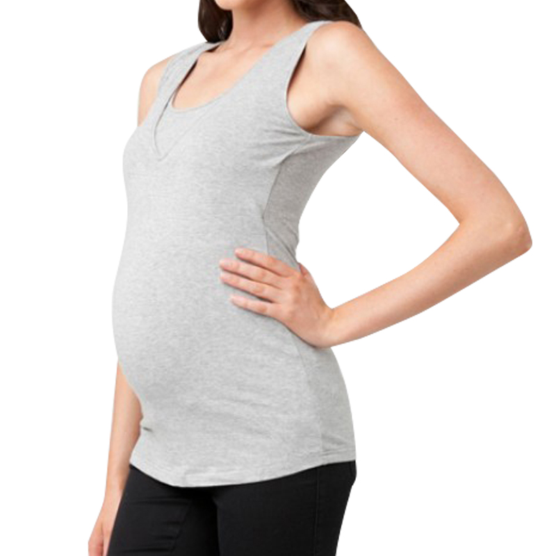 Евра Америка Секојдневен Породилно Медицинска Сестра Т Кошула Лето Памук Доењето Резервоарот Врвот За Бремени Бременоста