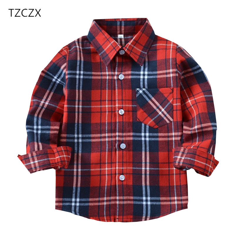 TZCZX-2515 Топла продажба на Нови Деца, Момчиња Кошули Мода Класичен Повик Plaid За 3-12 Години Децата Момче Пролет/Есен